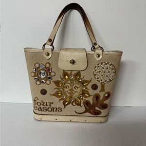 Beige Embellished Tote Bag - Collins of Texas